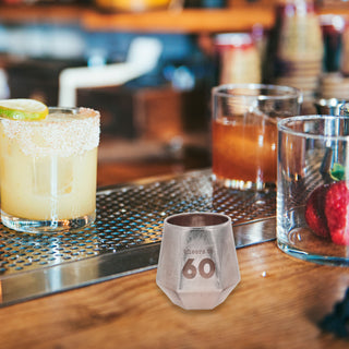 Cheers to 60 3 oz Geometric Shot Glass