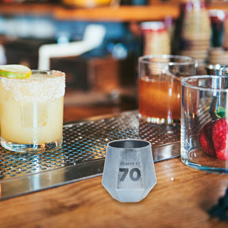Cheers to 70 3 oz Geometric Shot Glass