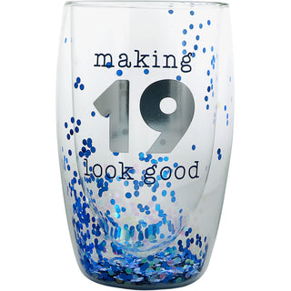 19 Look Good 14 oz Double-Walled Glass