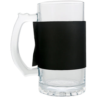 Grad 16 oz Glass Stein with PU Leather Wrap