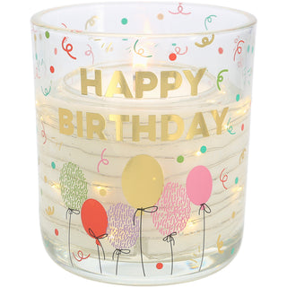 Happy Birthday 3.5 oz Candle with LED Accents