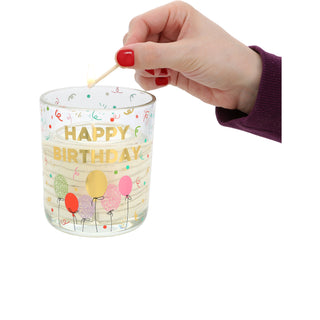 Happy Birthday 3.5 oz Candle with LED Accents