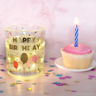 Happy Birthday 3.5 oz Candle with LED Accents