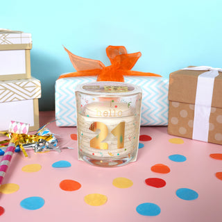Hello 21 3.5 oz Candle with LED Accents