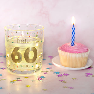 Hello 60 3.5 oz Candle with LED Accents