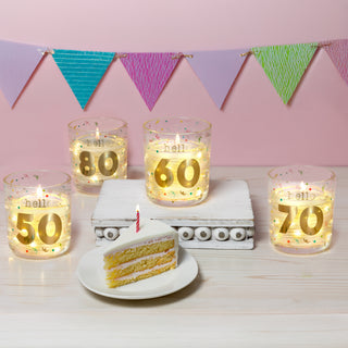 Hello 60 3.5 oz Candle with LED Accents