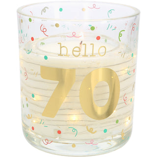 Hello 70 3.5 oz Candle with LED Accents