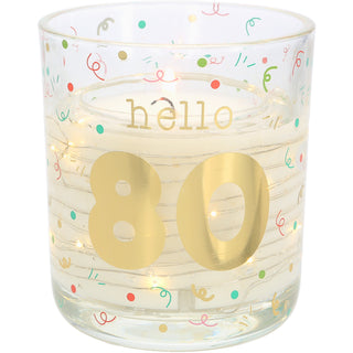 Hello 80 3.5 oz Candle with LED Accents