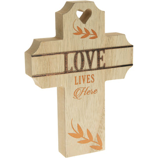 Love 8" Self-Standing Cross Plaque