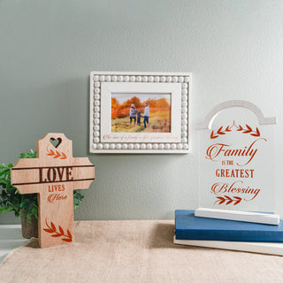 Love 8" Self-Standing Cross Plaque