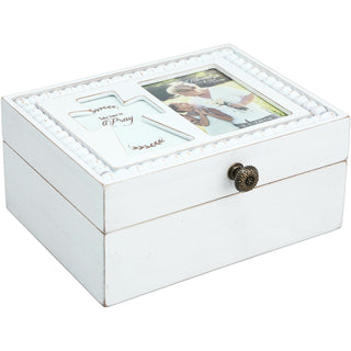 Pray 6.5" x 5" Prayer Box with Photo Frame
(Holds 2.25" x 3.25" Photo)