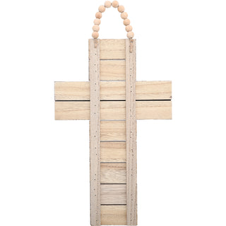 Bless 9.75" x 18" Hanging Cross Plaque