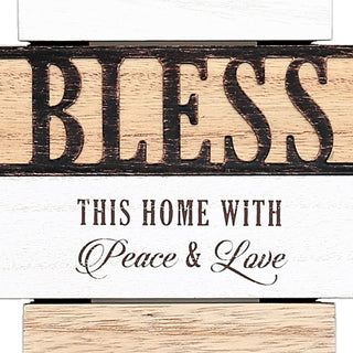 Bless 9.75" x 18" Hanging Cross Plaque