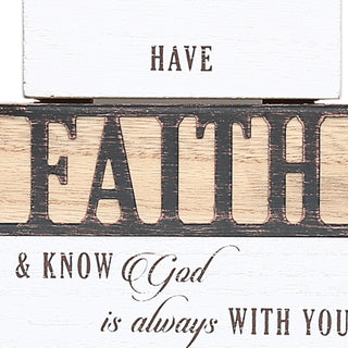 Faith 9.75" x 18" Hanging Cross Plaque