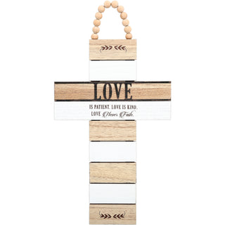 Love 9.75" x 18" Hanging Cross Plaque