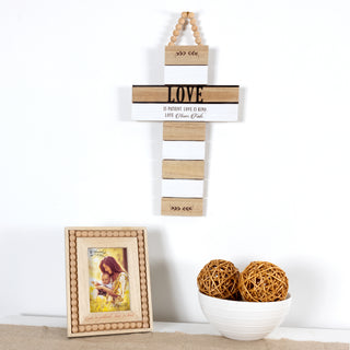 Love 9.75" x 18" Hanging Cross Plaque