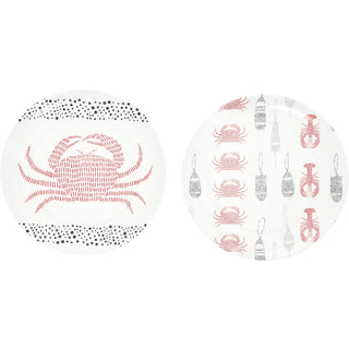 Coastal 8" Melamine Appetizer Plates (Set of 2)