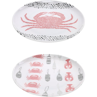 Coastal 8" Melamine Appetizer Plates (Set of 2)