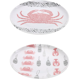 Coastal 8" Melamine Appetizer Plates (Set of 2)