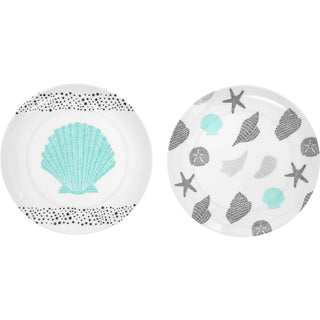 Beach 8" Melamine Appetizer Plates (Set of 2)