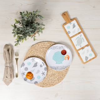 Beach 8" Melamine Appetizer Plates (Set of 2)