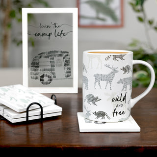 Camp Life 5.5" x 8.5" Framed Glass Plaque