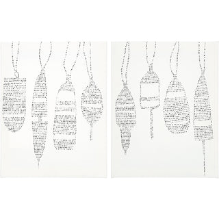 Lake 12" x 15" Embroidered Plaques (Set of 2)