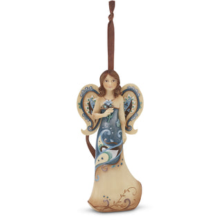 Cherish Today 4.5" Angel with Flower Ornament