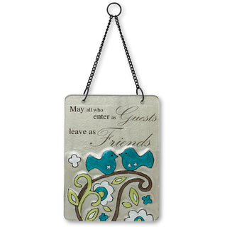 Friends 6" x 8" Hanging Glass Plaque