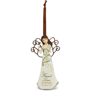 Friendship 4.5" Angel with Butterfly Ornament