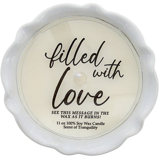 Love Lives Here 11 oz - 100% Soy Wax Reveal Candle
Scent: Tranquility