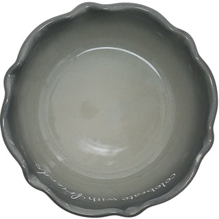 Friends 4.5" Ceramic Bowl with Bamboo Spoon