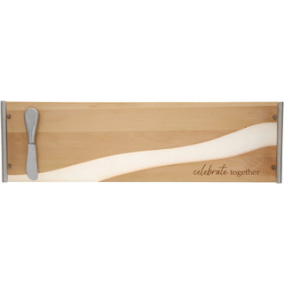 Celebrate Together 21" Wood & Resin Cheese/Bread Board Set