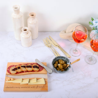 Friends 9" Wood & Resin Cheese/Bread Board Set