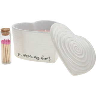 Warm My Heart 8 oz - 100% Soy Wax Reveal Triple Wick Candle with Matches
Scent: Vanilla