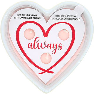 Warm My Heart 8 oz - 100% Soy Wax Reveal Triple Wick Candle with Matches Scent: Vanilla