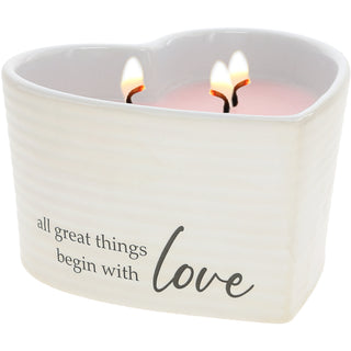 Love 8 oz - 100% Soy Wax Reveal Triple Wick Candle with Matches
Scent: Vanilla