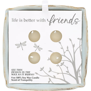 Friends 9 oz - 100% Soy Wax Reveal Candle Scent: Tranquility