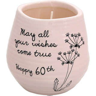 Happy 60th 8 oz - 100% Soy Wax Candle Scent: Serenity