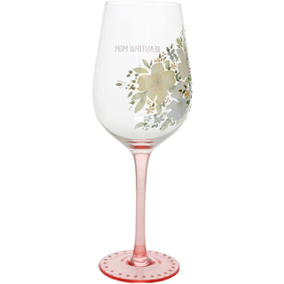 Beautiful Mom 16 oz Wine Glass