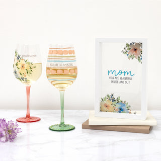 Beautiful Mom 16 oz Wine Glass