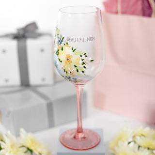 Beautiful Mom 16 oz Wine Glass