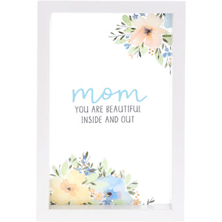 Mom 5.5" x 8.5" Framed Glass Plaque