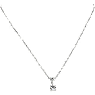 Amazing
White Crystal 16.5"-18.5" White Gold Plated Necklace with Cubic Zirconia Stones