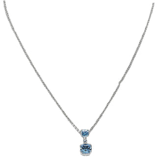 Sister
Blue Topaz 16.5"-18.5" White Gold Plated Necklace with Cubic Zirconia Stones