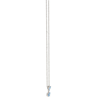 Sister
Blue Topaz 16.5"-18.5" White Gold Plated Necklace with Cubic Zirconia Stones