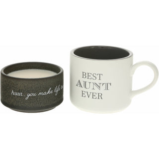 Aunt Stacking Mug and Candle Set
100% Soy Wax Scent: Tranquility