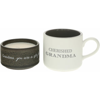 Grandma Stacking Mug and Candle Set
100% Soy Wax Scent: Tranquility