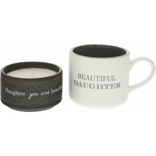 Daughter Stacking Mug and Candle Set
100% Soy Wax Scent: Tranquility