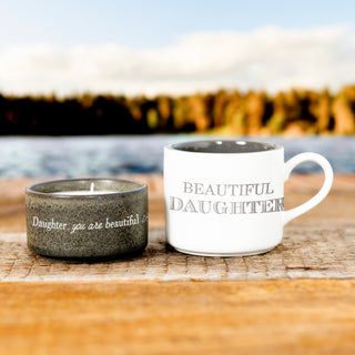 Daughter Stacking Mug and Candle Set 100% Soy Wax Scent: Tranquility